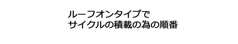 ルーフオンタイプでサイクル積載までの順番