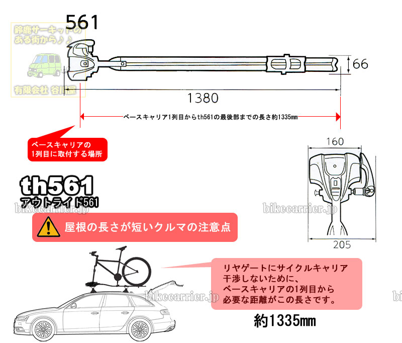 THULE th561 Outride / アウトライド561 バイク(サイクル)キャリア ガイド